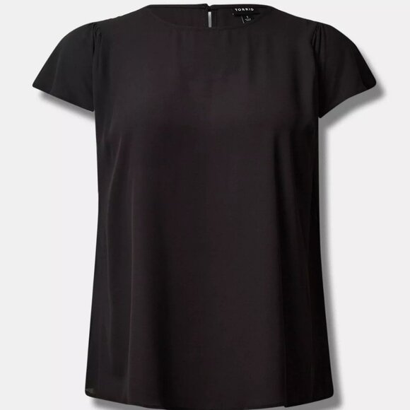 Torrid Georgette Dolman Flutter Short Sleeve Top - Picture 1 of 7